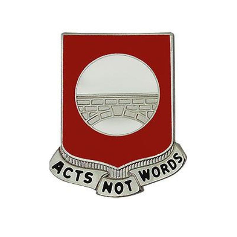 91st Engineer Battalion Unit Crest "Acts Not Words" (each).