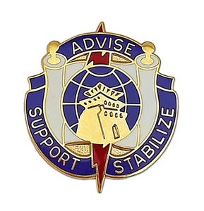 95th Civil Affairs Brigade Unit Crest  "Advise Support Stabilize" (each).