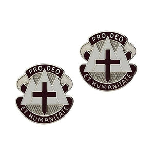 Fort Carson MEDDAC Unit Crest "Pro Deo Et Humanitate" (pair).