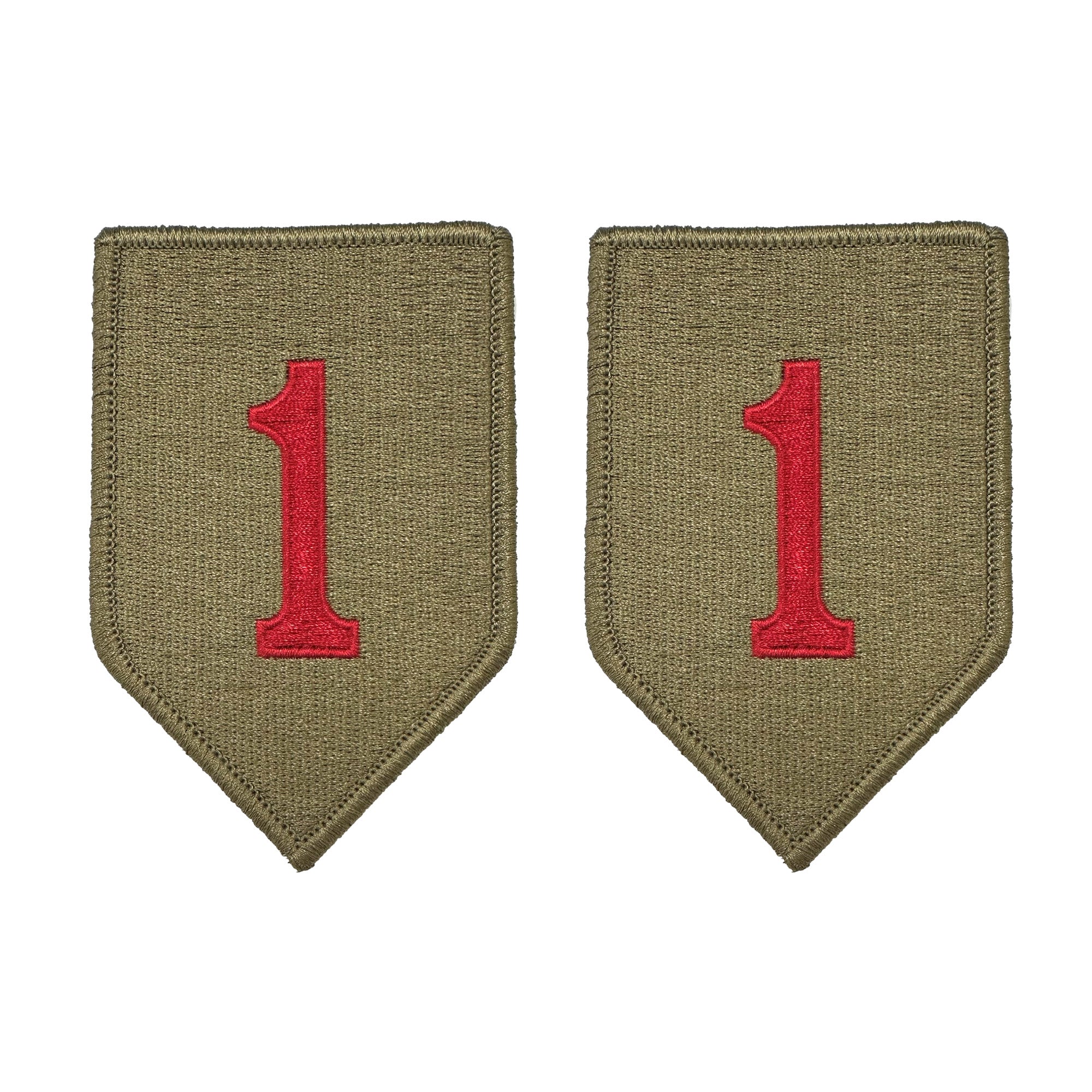 1st Infantry Division with Red OCP Patch with Hook Fastener