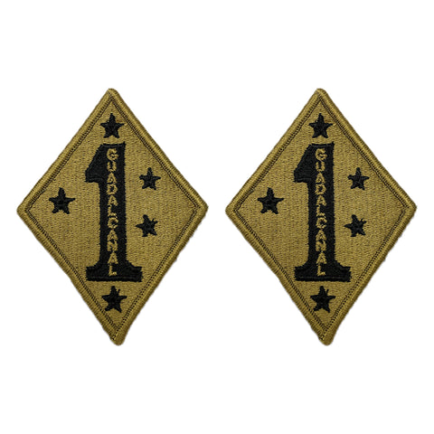 1st Marine Division OCP Patch with Hook Fastener (pair) - Insignia Depot