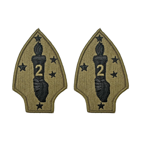 2nd Marine Division OCP Patch with Hook Fastener (pair) - Insignia Depot