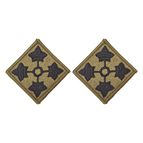 4th Infantry Division OCP Patch with Hook Fastener (pair) - Insignia Depot