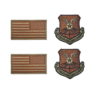 US Air Force Global Strike Command OCP Spice Brown Patch and Flag Bundle - Insignia Depot