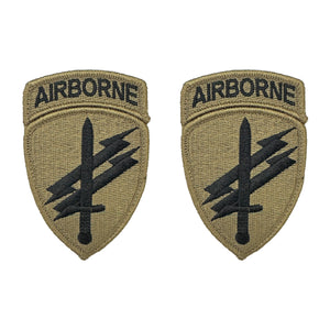 Civil Affairs and Psych Ops with Airborne Tab OCP Patch with Hook Fastener (pair) - Insignia Depot