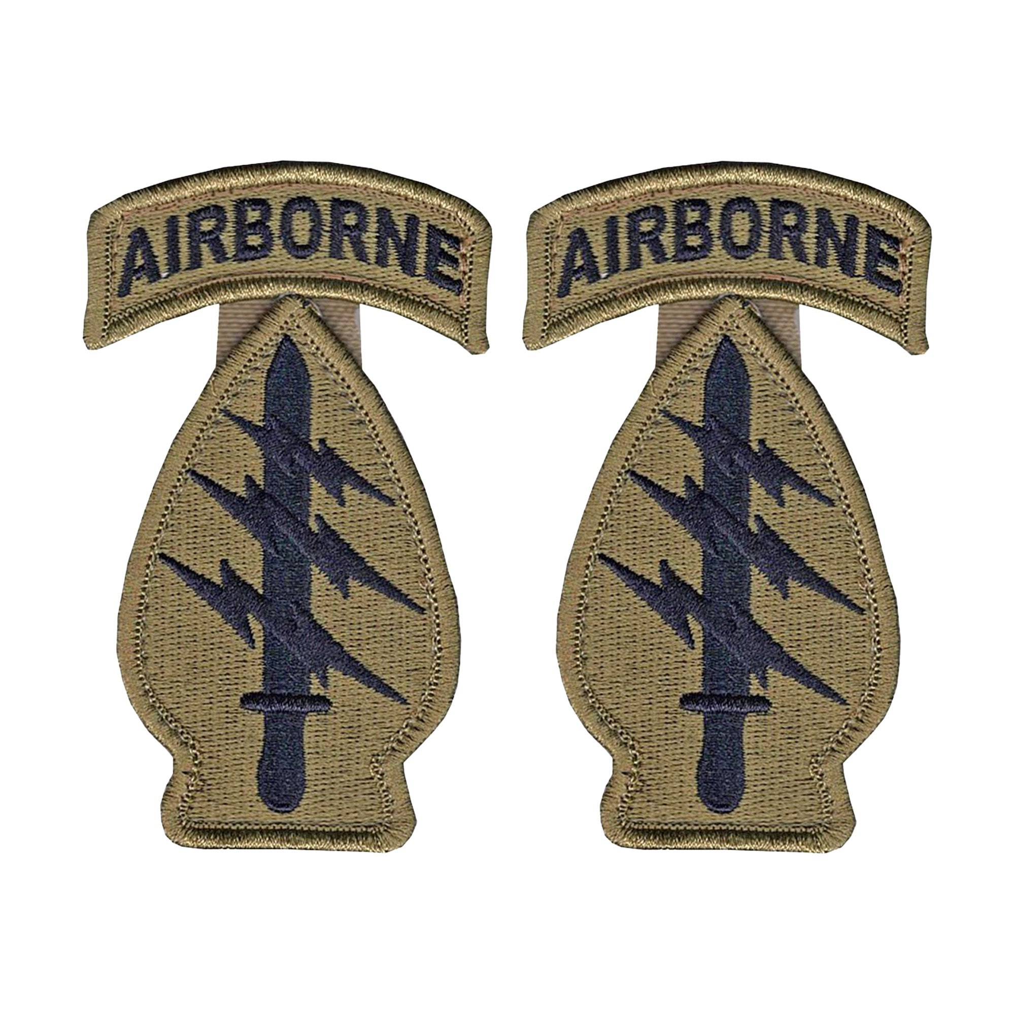 Special Forces OCP Patch with Hook Fastener and Airborne Tab (pair) - Insignia Depot