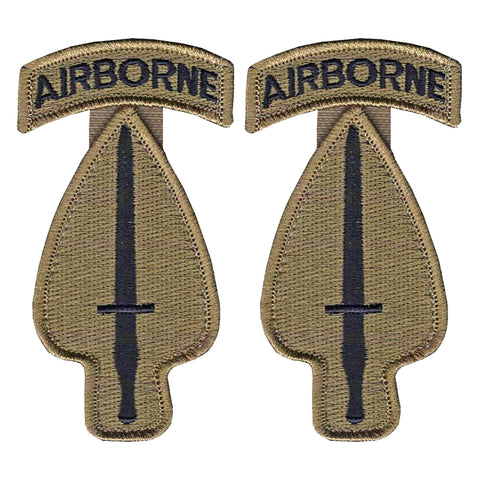 Special Operations Command With Airborne Tab OCP Patch with Hook Fastener (pair) - Insignia Depot