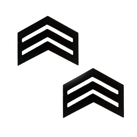 E5 ROTC Sergeant Black Metal Rank Pin-on