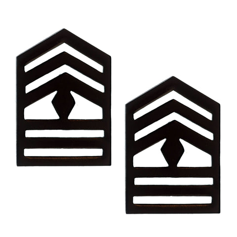 E8-2 ROTC First Sergeant Black Metal Rank Pin-on