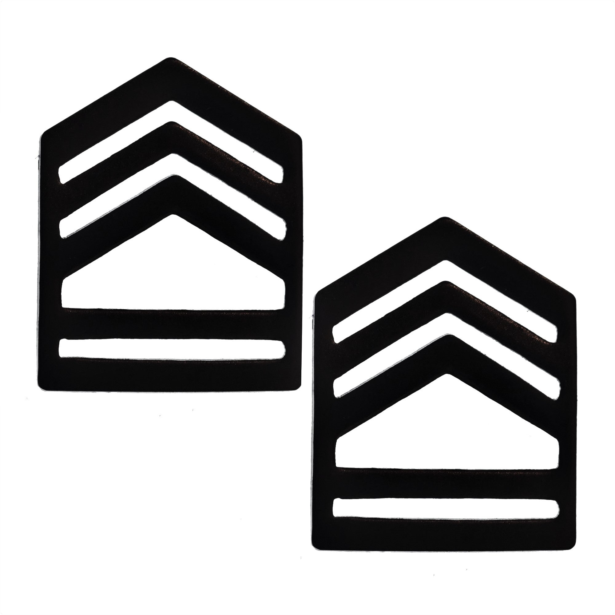 E7 ROTC SFC Black Metal Rank Pin-on
