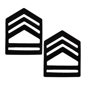 E7 ROTC SFC Black Metal Rank Pin-on