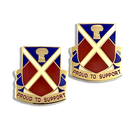 10th Support Battalion (10th BSB) Unit Crest "Proud To Support" (Pair) - Insignia Depot