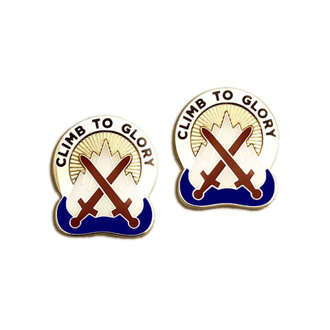 10th Mountain Division Unit Crest "Climb To Glory" (Pair) - Insignia Depot