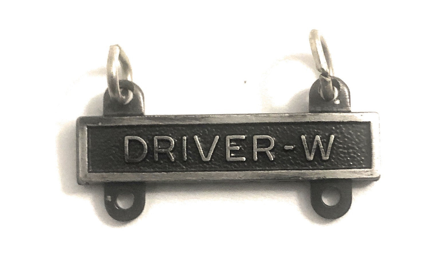 Driver "W" Qualification Bar (Silver Oxide) - Insignia Depot