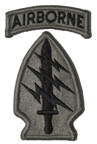 Special Forces ACU Patch with Hook Fastener and Airborne Tab - Insignia Depot