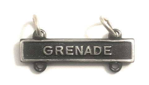 Grenade Qualification Bar (Silver Oxide) - Insignia Depot