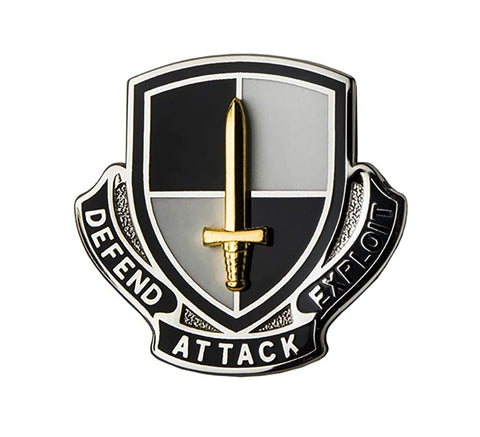 Cyber Regimental Crest "Defend Attack Exploit" - Insignia Depot
