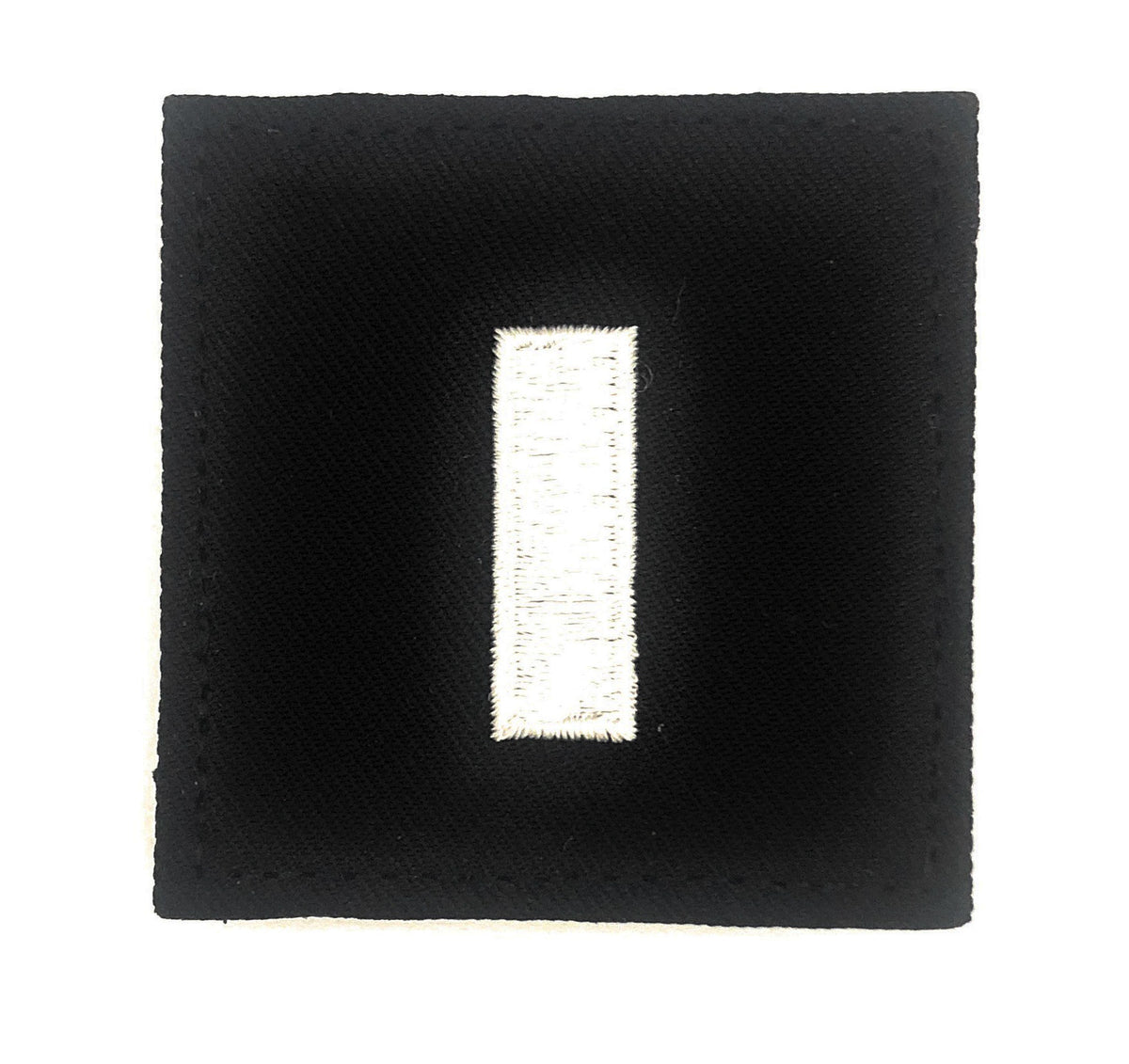 (O2) 1st Lieutenant 2x2 Black W/ Hook Fastener (each) | Insignia Depot