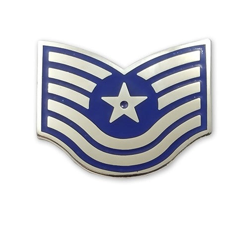 USAF E6 Technical Sergeant Brite Pin-on - Insignia Depot