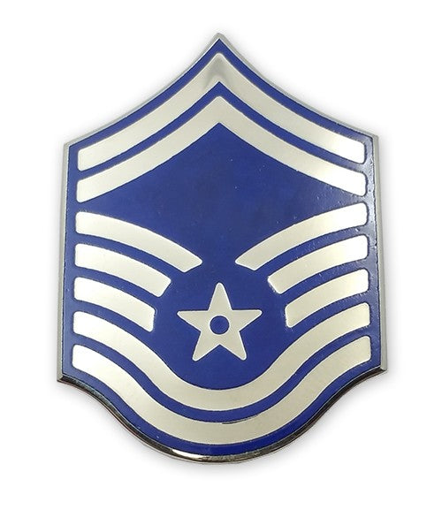 USAF E8 Senior Master Sergeant Brite Pin-on