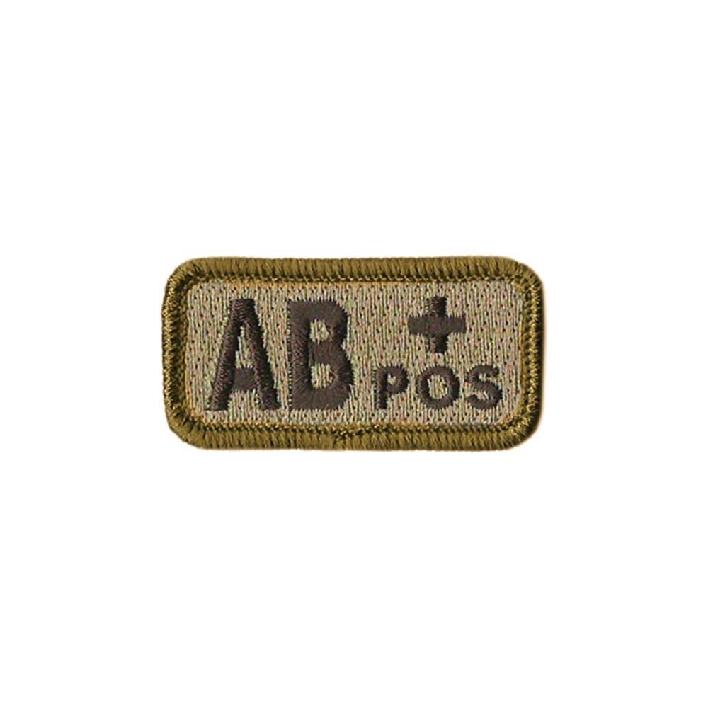 AB+ Blood Type Patch Desert with Hook Fastener - Insignia Depot
