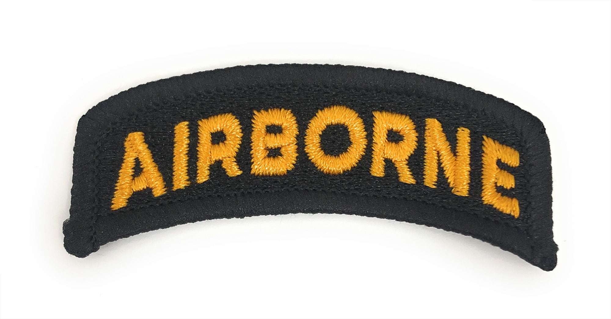 Airborne Black and Gold Tab With Hook Fastener - Insignia Depot