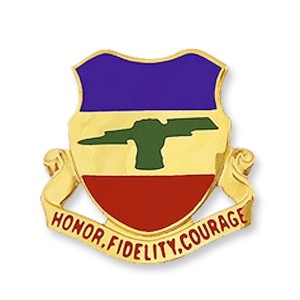 73rd (Armor) Cavalry Regiment Unit Crest "Honor Fidelity Courage" (each).