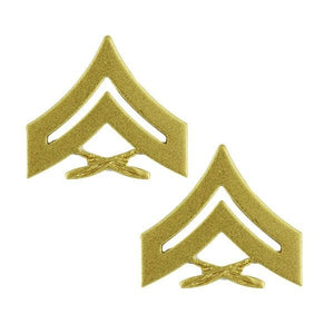 Corporal USMC Satin Gold Rank - Insignia Depot