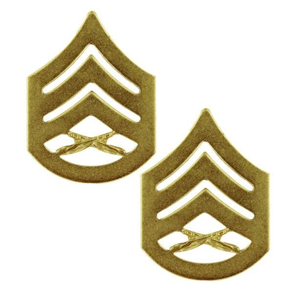 Staff Sergeant USMC Satin Gold Rank - Insignia Depot