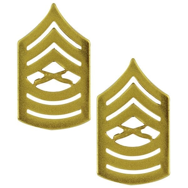 Master Sergeant USMC Satin Gold Rank - Insignia Depot