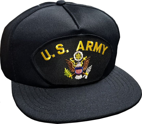 US Army Black Cap w- adjustable strap - Insignia Depot