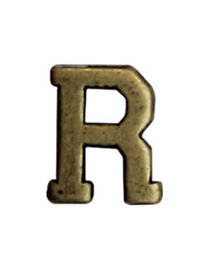 Letter R Word Ribbon Letter R 1/4 in Bronze Ribbon Device | Insignia Depot