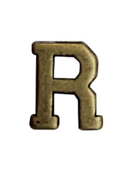 Letter R 1-4in Bronze Ribbon Device - Insignia Depot