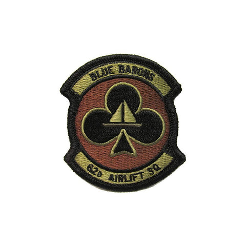 US Air Force 62nd Airlift Squadron OCP Spice Brown Patch with Hook Fastener - Insignia Depot