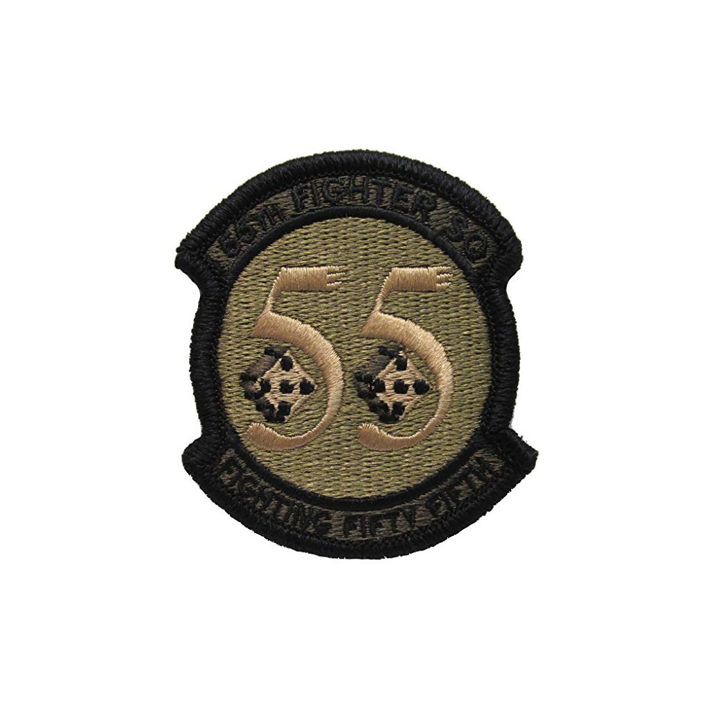 US Air Force 55th Fighter Squadron OCP Spice Brown Patch with Hook Fastener - Insignia Depot