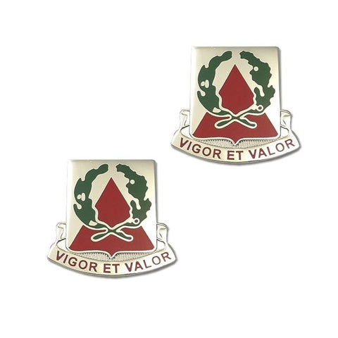 41st Engineer Battalion Crest "Vigor Et Valor" (pair) - Insignia Depot