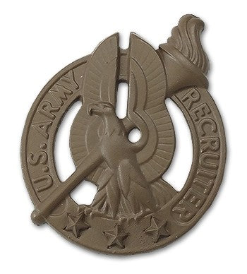 Recruiter Senior Black Metal Pin-on Badge - Insignia Depot