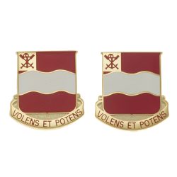 4th Engineer Battalion Crest "Volens Et Potens" (pair).