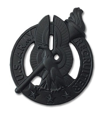 Recruiter Basic Black Metal Pin-on Badge - Insignia Depot