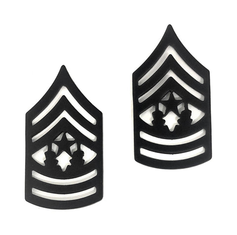 E9 Command Sergeant Major Black Metal Pin-on Rank - Insignia Depot