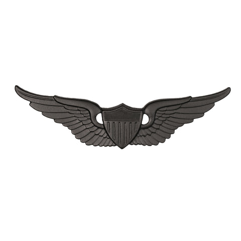 Aviator Basic Black Metal Pin-on Badge - Insignia Depot