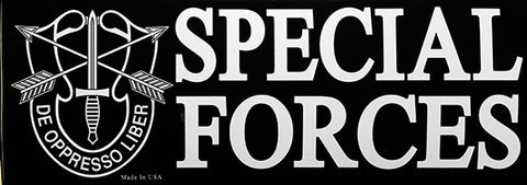 Special Forces w-Crest Bumper Sticker 9in x 3.25in - Insignia Depot