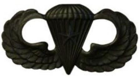 Combat Parachutists (Jump Wings) 1 Jump Basic Black Metal Pin-on Badge - Insignia Depot