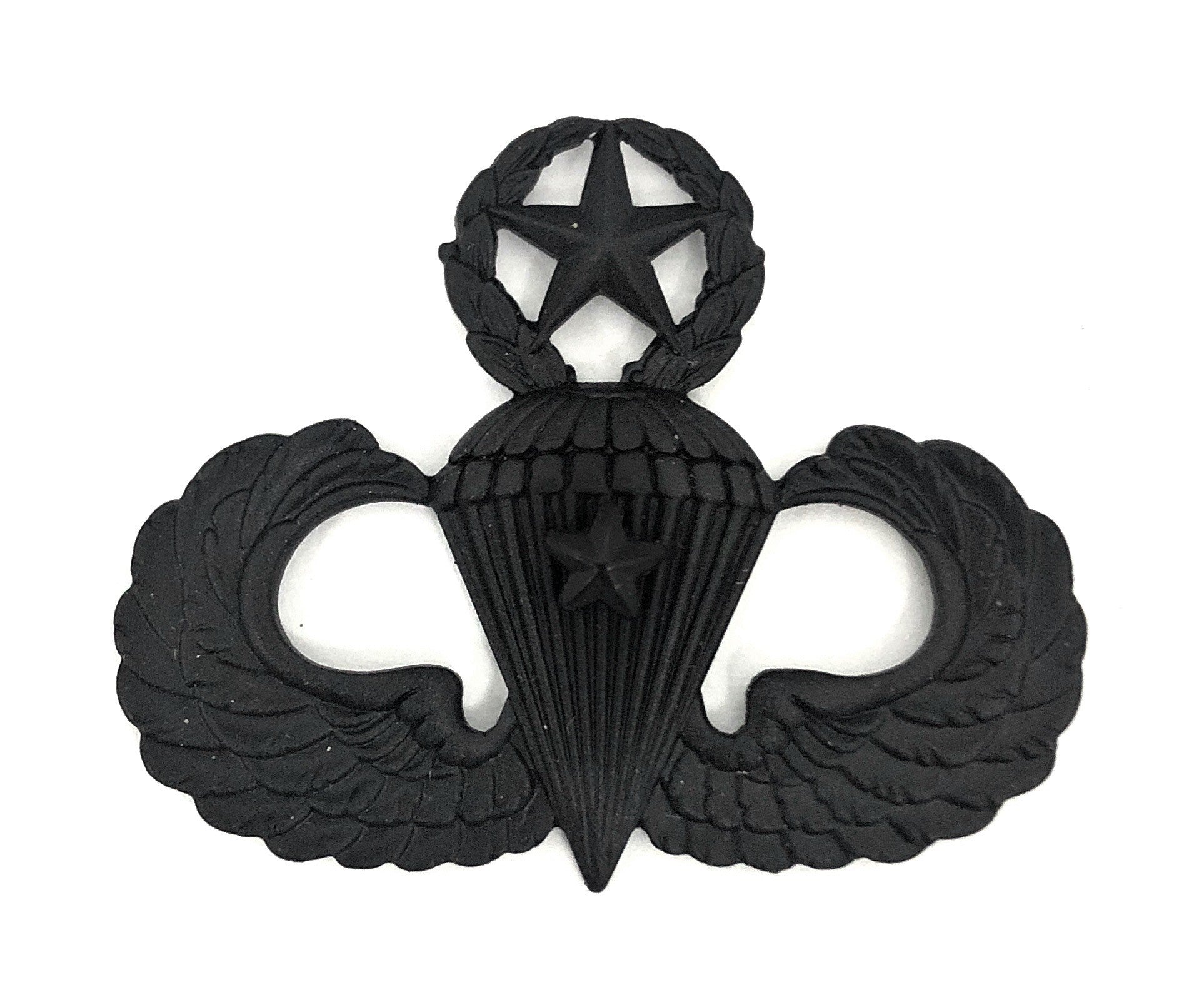 Combat Parachutists (Jump Wings) 1 Jump Master Black Metal Pin-on Badge - Insignia Depot