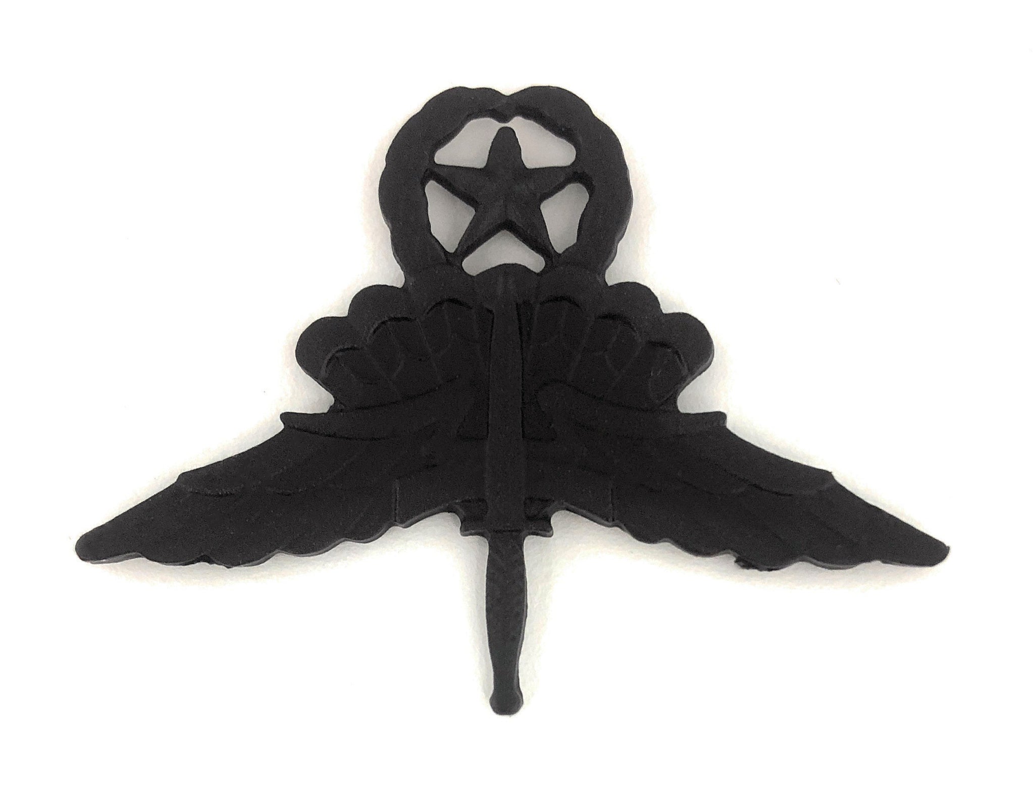 Military Free Fall Parachutist (Halo) Master Black Metal Pin-on Badge - Insignia Depot