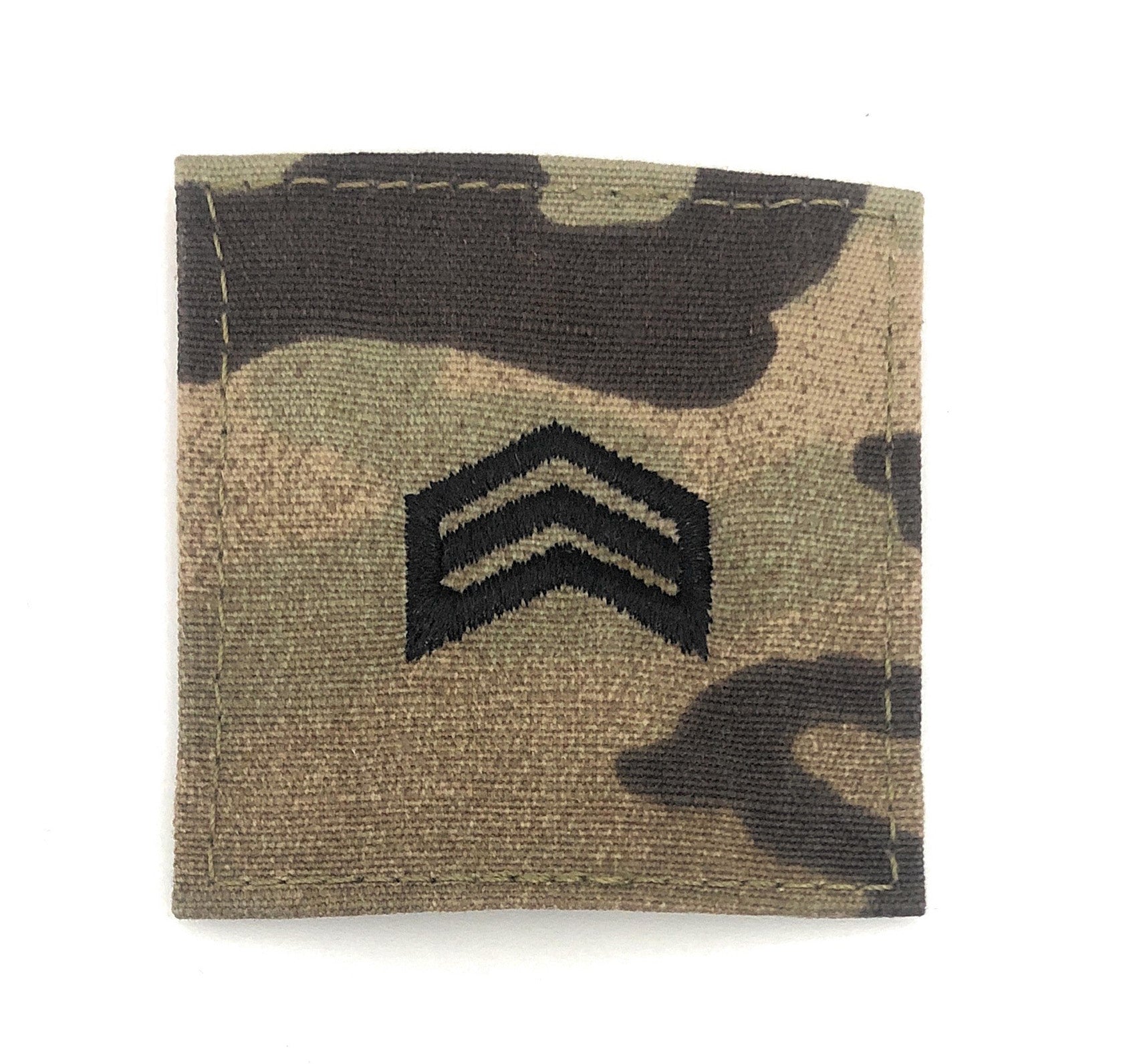 ROTC OCP 2X2 Rank Sergeant fully Embroidered Closed Ends with Hook Fastener - Insignia Depot