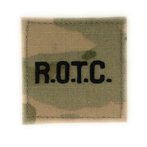 ROTC (R.O.T.C) Black Letters OCP Rank with Hook Fastener - Insignia Depot