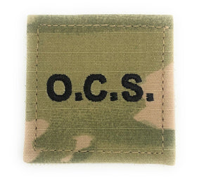 OCS Officer Candidate School Black Letters OCP with Hook Fastener - Insignia Depot