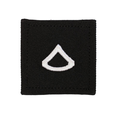 PRIVATE FIRST CLASS 2X2 BLACK WITH HOOK FASTNER - Insignia Depot