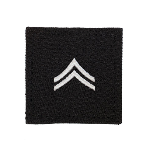 ARMY CORPORAL 2X2 BLACK WITH HOOK FASTNER - Insignia Depot